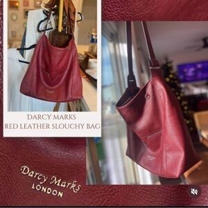 Darcy Marks Red Leather Slouchy Bag